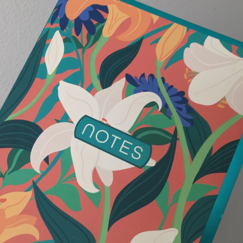 Floral Notes Notebook Sketchbook Set 2pc. Set